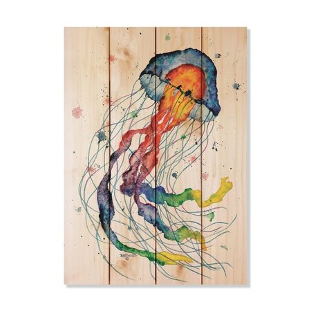 WILE E. WOOD 14 x 20 in. Bartholets Rainbow Jellyfish Wood Art DBRJ-1420